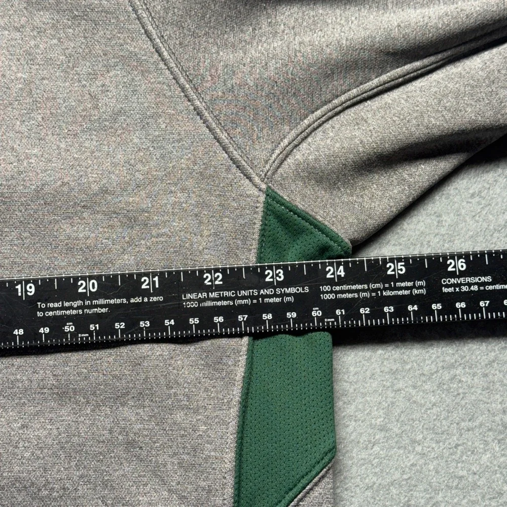 Nike Therma-FIT‎ Just Do It Hoodie Mens Large Gray Green Pullover Sweatshirt